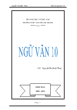 Ngữ văn 10 - Nguyễn Thị Bích Thủy