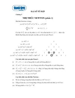 Đại số tổ hợp - Nhị thức Newton