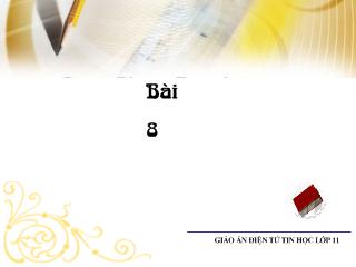 Bài giảng tin 11: Bài tập chương 2