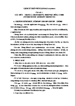 Chuẩn kiến thức lịch sử 11