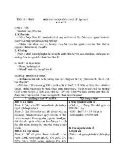 Giáo án địa 11 - Hợp chủng quốc Hoa Kì phần Kinh tế