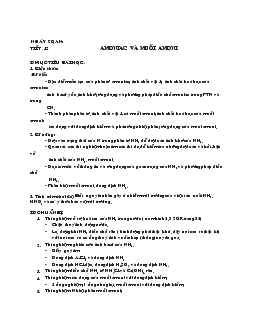 Giáo án Hóa 11 - Amoniac và muối Amoni