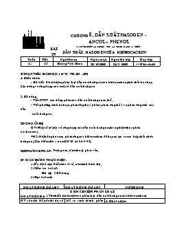 Giáo án Hóa 11 - Dẫn xuất halogen của Hidrocacbon