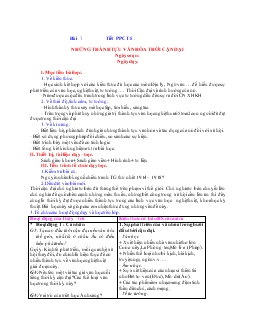 Giáo án sử 11 - Những thành tựu văn hóa thời cận đại