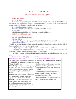 Giáo án sử 11 - Ôn tập lịch sử thế giới cận đại