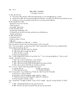 Giáo án văn 11: Bài viết văn số 3 ( nghị luận văn học)