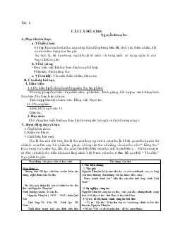 Giáo án văn 11: Câu cá mùa thu - Nguyễn Khuyến