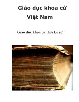 Giáo dục khoa cử thời Lê sơ