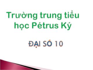 Bài giảng Chương 4 bất đẳng thức bất phương trình