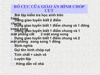 Bài giảng Hình nón cụt