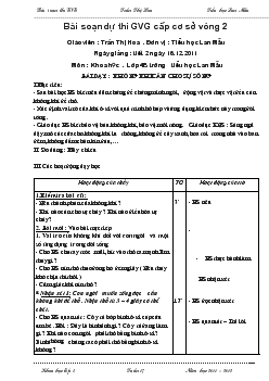 Bài dạy - Không khí cần cho sự sống