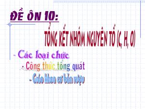 Bài ôn tập môn hóa THPT