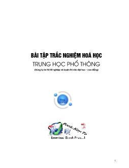 Bài tập trắc nghiệm hoá học trung học phổ thông