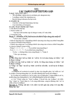 Các dạng toán bồi dưỡng học sinh giỏi lớp 5