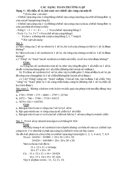 Các dạng toán lớp 5 thường gặp