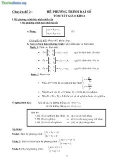 Chuyên đề Hệ phương trình đại số