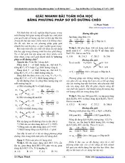 Giải nhanh bài toán hóa học bằng phương pháp sơ đồ đường chéo