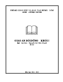 Giáo án bồi dưỡng học sinh giỏi khối 5