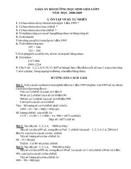 Giáo án bồi dưỡng học sinh giỏi lớp 5 năm học 2008-2009