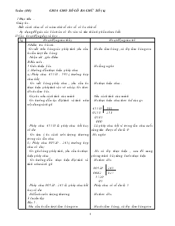 Giáo án Chia cho số có ba chữ số