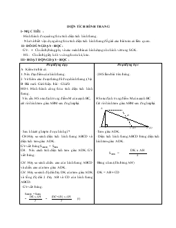 Giáo án Diện tích hình thang