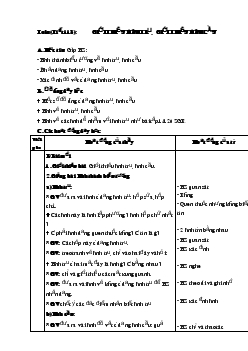 Giáo án Giới thiệu hình trụ, giới thiệu hình cầu