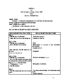 Giáo án Lớp 1 - Tuần 11