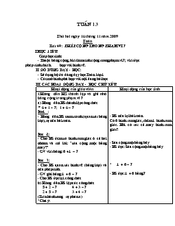 Giáo án Lớp 1 - Tuần 13