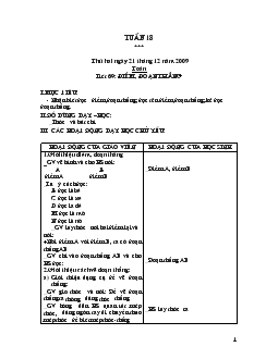 Giáo án Lớp 1 - Tuần 18