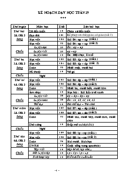 Giáo án Lớp 1 (Tuần 19)