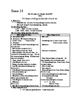 Giáo án lớp 1 - Tuần 23 (môn Toán) - Vẽ đoạn thẳng có độ dài cho trước