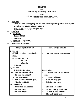 Giáo án Lớp 1 - Tuần 28