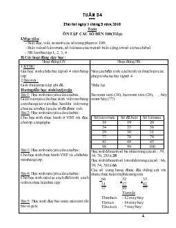 Giáo án Lớp 1 - Tuần 34