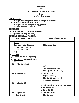 Giáo án Lớp 1 - Tuần 35