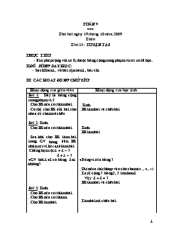 Giáo án Lớp 1 - Tuần 9