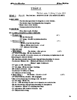 Giáo án Lớp 5 Tuần 15-19