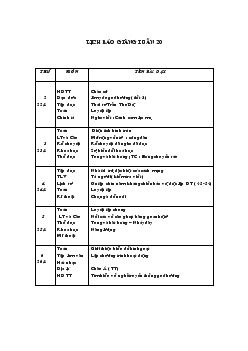 Giáo án lớp 5 tuần 20