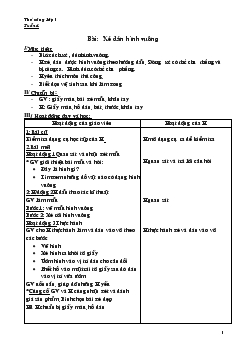 Giáo án Thủ công Lớp 1 (Tuần 4 đến 20)
