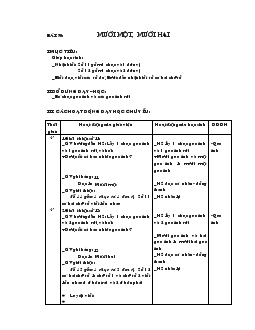 Giáo án Toán Lớp 1 - Học kỳ 2