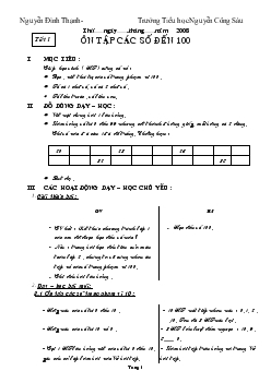 Giáo án Toán lớp 3 - Học kỳ 1 (Phần 1)