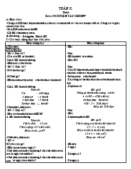 Giáo án Toán lớp 3 - Tuần 32 và 33