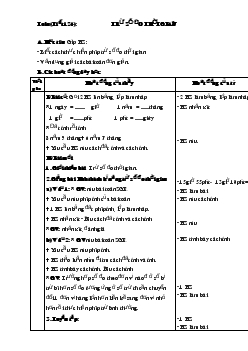 Giáo án Trừ số đo thời gian