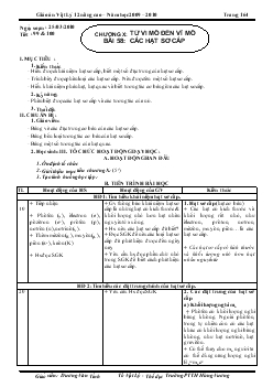 Giáo án Vật Lý 12 nâng cao - Chương X: Từ vi mô đến vĩ mô