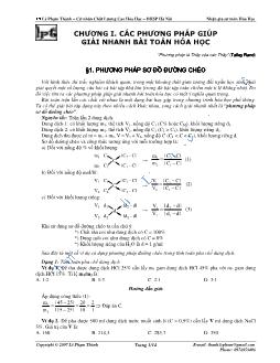 Phương pháp giải nhanh bài toán hóa học