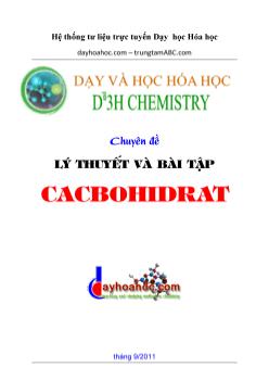 Chuyên đề Lý thuyết và bài tập Cacbohidrat