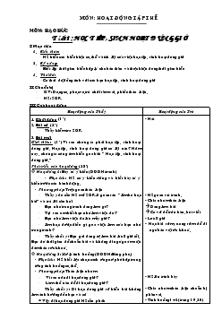 Giáo án Lớp 2 - Kỳ 1 (Tuần 1)