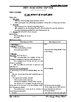 Giáo án Lớp 2 - Kỳ 1 (Tuần 4)