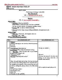 Giáo án Lớp 2 - Tuần 19