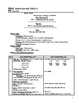 Giáo án Lớp 2 - Tuần 31