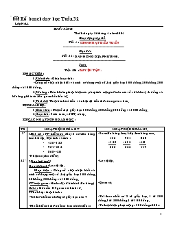 Giáo án Lớp 2 - Tuần 32